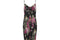 ARCHIVE - 1990s Diane Freis Black Floral Bias Cut Dress
