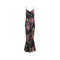 ARCHIVE - 1990s Diane Freis Black Floral Bias Cut Dress