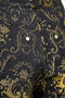 1990s Gianni Versace Couture Black and Gold Baroque Jeans