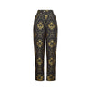 1990s Gianni Versace Couture Black and Gold Baroque Jeans