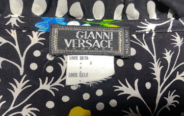 ARCHIVE - 1993 Runway Documented Gianni Versace Couture Floral Blouse