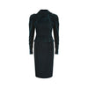 2003 Givenchy Fall Haute Couture Green Velvet Skirt Suit