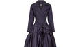 1990s Jacques Azagury Purple Taffeta Victorian Inspired Dress