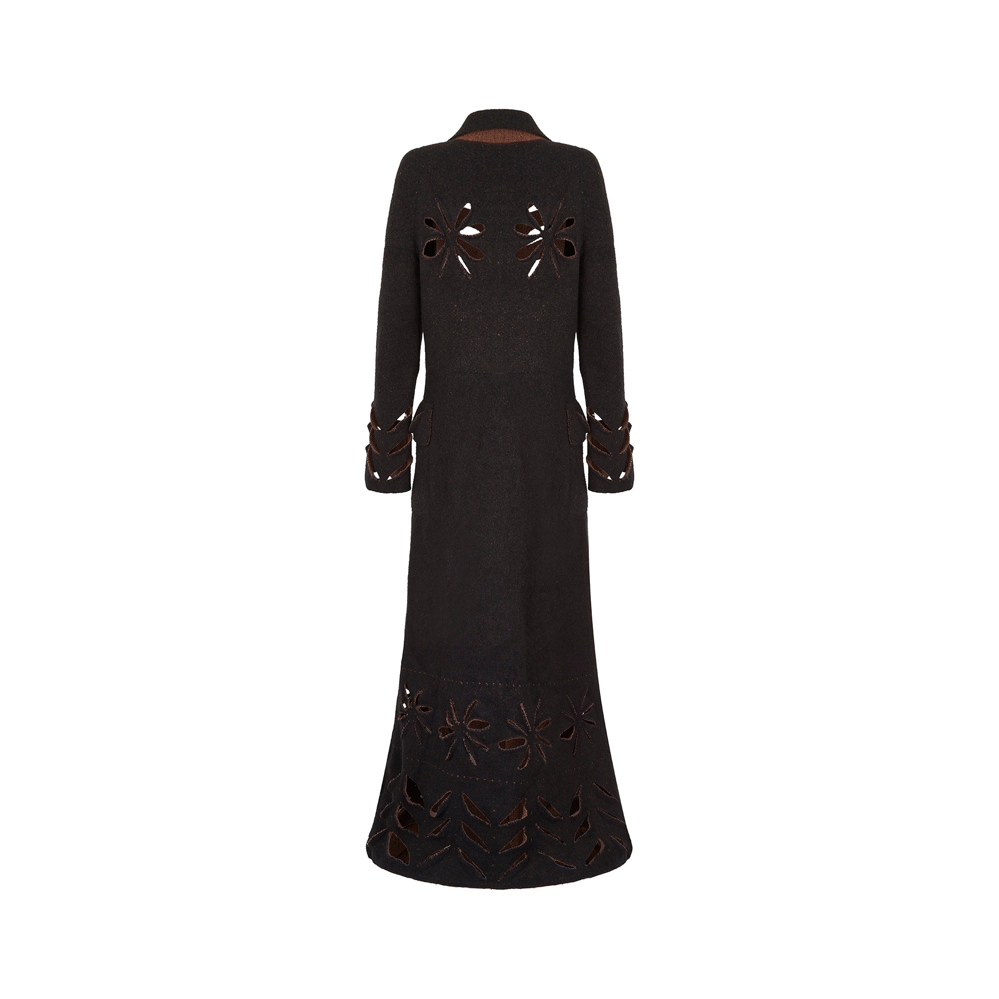 ARCHIVE - 2002 John Galliano for Christian Dior Felt Wool Cutout Coat