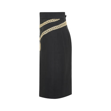 1990s Moschino Couture Novelty Belt Skirt