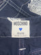 1990s Moschino Denim and Doily Novelty Print Mini Skirt