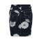 1990s Moschino Denim and Doily Novelty Print Mini Skirt