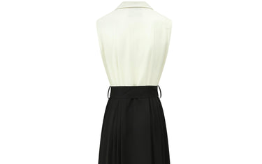 1990s Moschino Monochrome Sleeveless Shirt Dress
