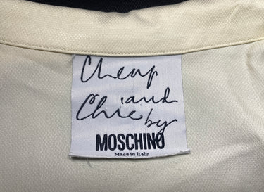 1990s Moschino Monochrome Sleeveless Shirt Dress