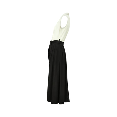 1990s Moschino Monochrome Sleeveless Shirt Dress