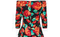 ARCHIVE - 1990s Scaasi Off the Shoulder Silk Floral Dress