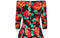 ARCHIVE - 1990s Scaasi Off the Shoulder Silk Floral Dress