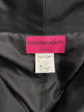 1990s Christian Lacroix Black Dress Jacket with Crystal Buttons