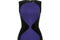 1990s Thierry Mugler Indigo and Black Velvet Dress