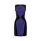 1990s Thierry Mugler Indigo and Black Velvet Dress
