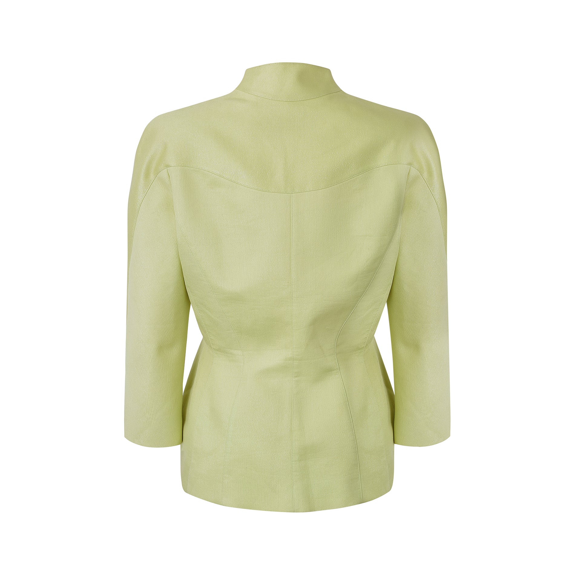 1990s Thierry Mugler Neon Green Fitted Jacket