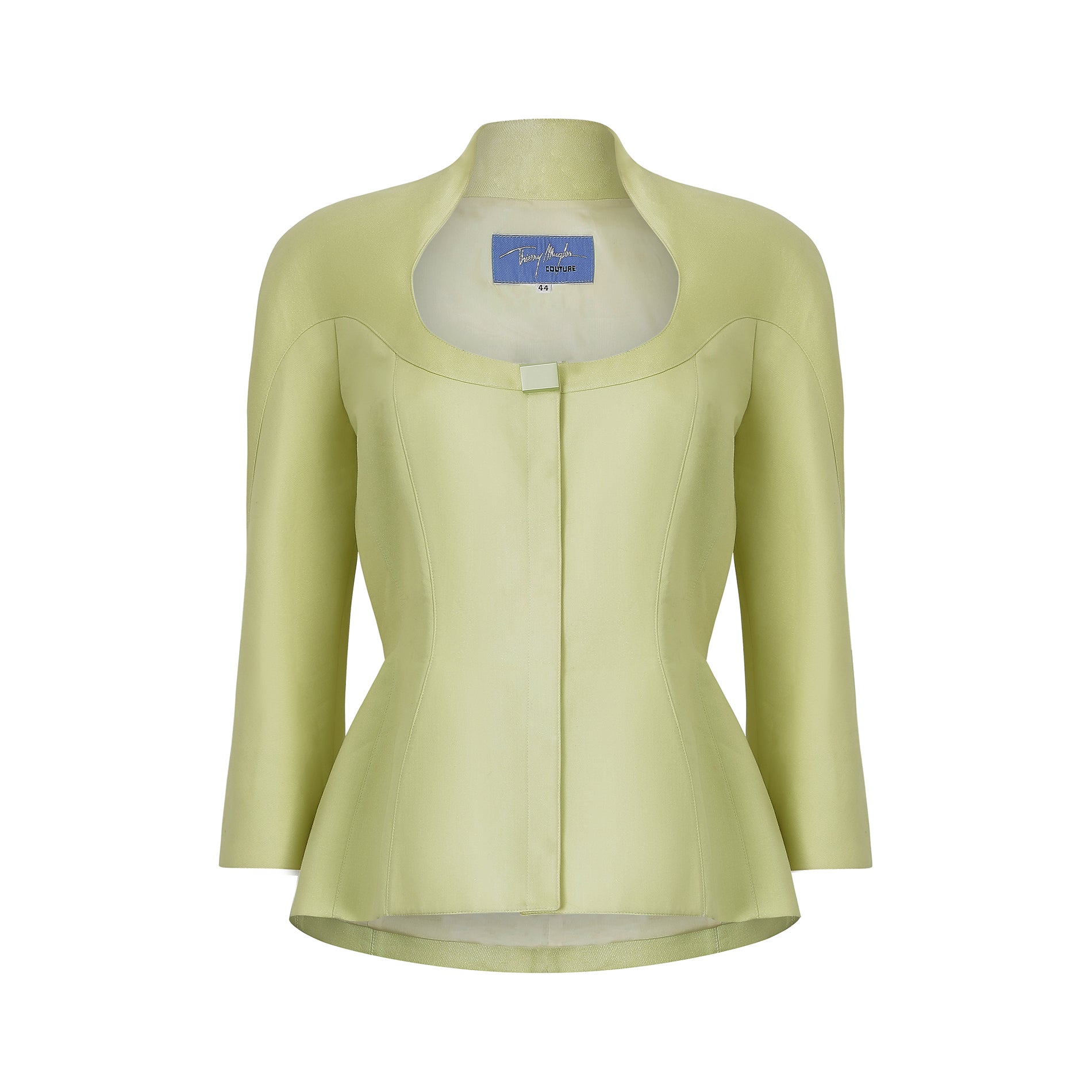 1990s Thierry Mugler Neon Green Fitted Jacket