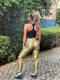 1990s Yves Saint Laurent Irridescent Green Silk Trousers