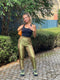 1990s Yves Saint Laurent Irridescent Green Silk Trousers