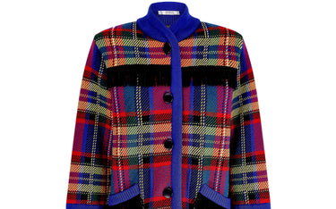 1992 Runway Yves Saint Laurent Tartan Wool Jacket