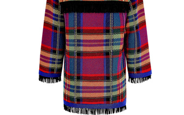 1992 Runway Yves Saint Laurent Tartan Wool Jacket