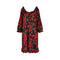1990s Yves Saint Laurent Wool Roseprint Dress