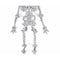 1990s Butler and Wilson Diamante Skeleton Brooch