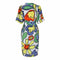 1990s Cotton Pop Art Print Thierry Mugler Dress