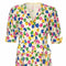 1990s Couture Silk Floral Rose Print Dress and Jacket Suit