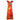 1990s Embroidered Orange & Turquoise Silk Couture Dress and Bag