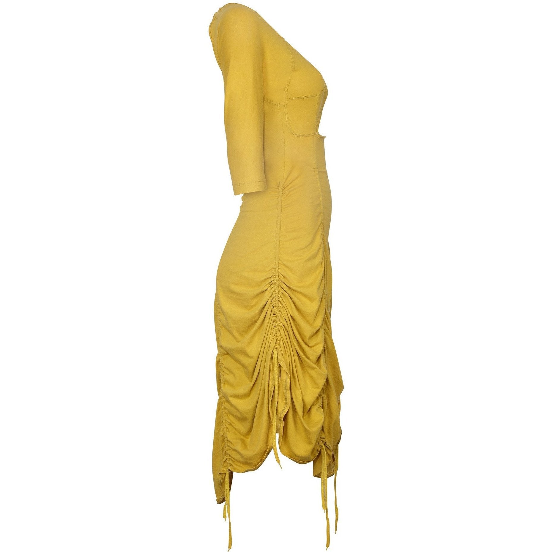 1990s Jean Paul Gaultier Mustard Cotton Parachute Dress