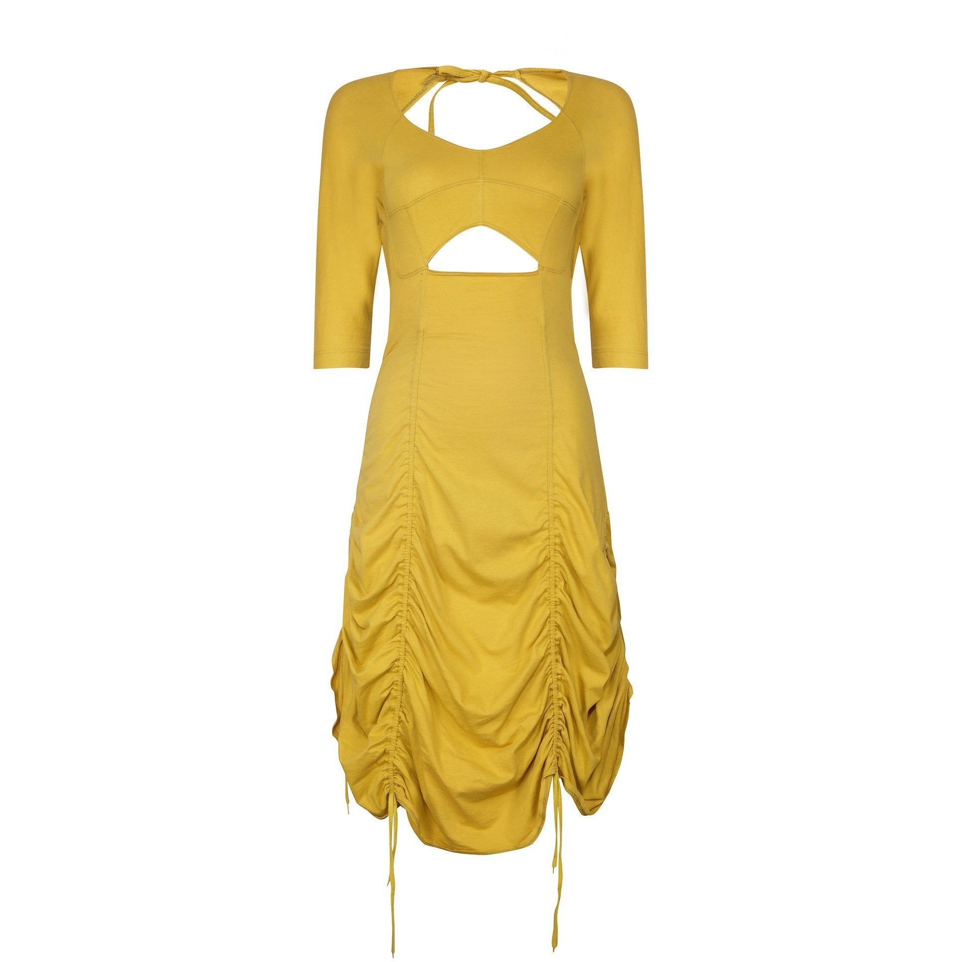 1990s Jean Paul Gaultier Mustard Cotton Parachute Dress