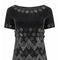 1990s Moschino Black Velvet Dress With Novelty Vinyl Appliques