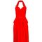 1990s Thierry Mugler Halterneck Bright Red Dress