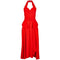 1990s Thierry Mugler Halterneck Bright Red Dress