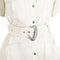 1990s Thierry Mugler White Belted Safari Jacket