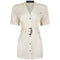 1990s Thierry Mugler White Belted Safari Jacket