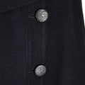 1990s Ungaro Black Wool Coat with Integral Shawl