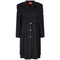1990s Ungaro Black Wool Coat with Integral Shawl