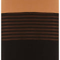 1990s Vintage Ozbek Striped Black & Nude Maxi Dress