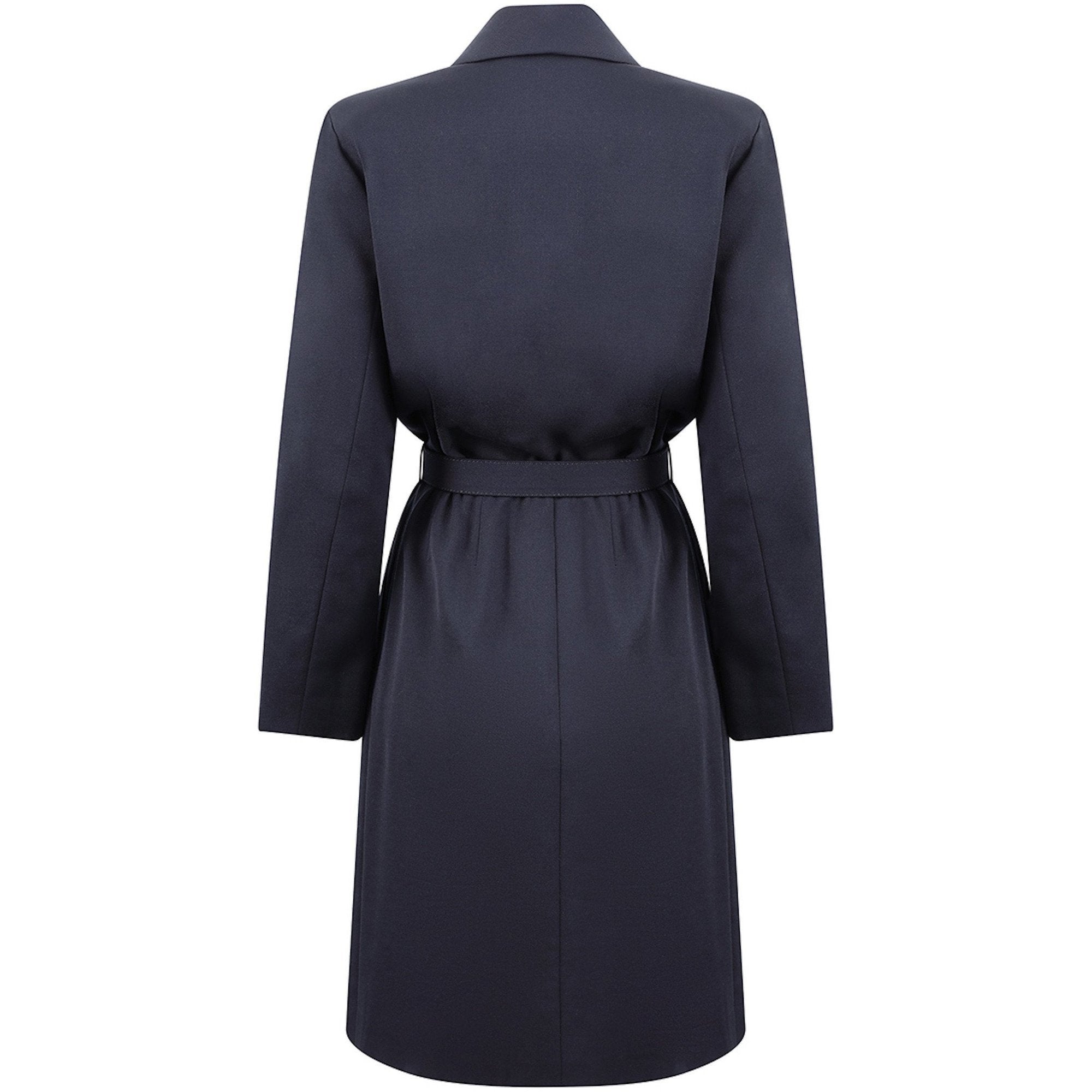 1990s Yves Saint Laurent Black Dress with Crystal Buttons and Matching Belt