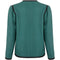 1990s Yves Saint Laurent Green Wool and Black Trim Jacket