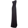 1990s Yves Saint Laurent Haute Couture Brooch Detail Black Strapless Evening Gown