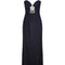 1990s Yves Saint Laurent Haute Couture Brooch Detail Black Strapless Evening Gown