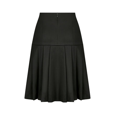 ARCHIVE - 1990s Chanel Black Box Pleat Skirt