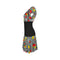 1980s Chanel Inspired Cotton Floral Camelia Print Striped Dress