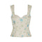 ARCHIVE: Y2K La Perla Cream Silk Floral Bodice and Skirt Set