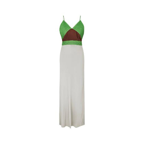 1990s Galanos Couture Madame Gres Inspired Silk Jersey Dress