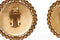 1990s Haute Couture Yves Saint Laurent Red and Gold Gripoix Earrings