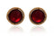 1990s Haute Couture Yves Saint Laurent Red and Gold Gripoix Earrings